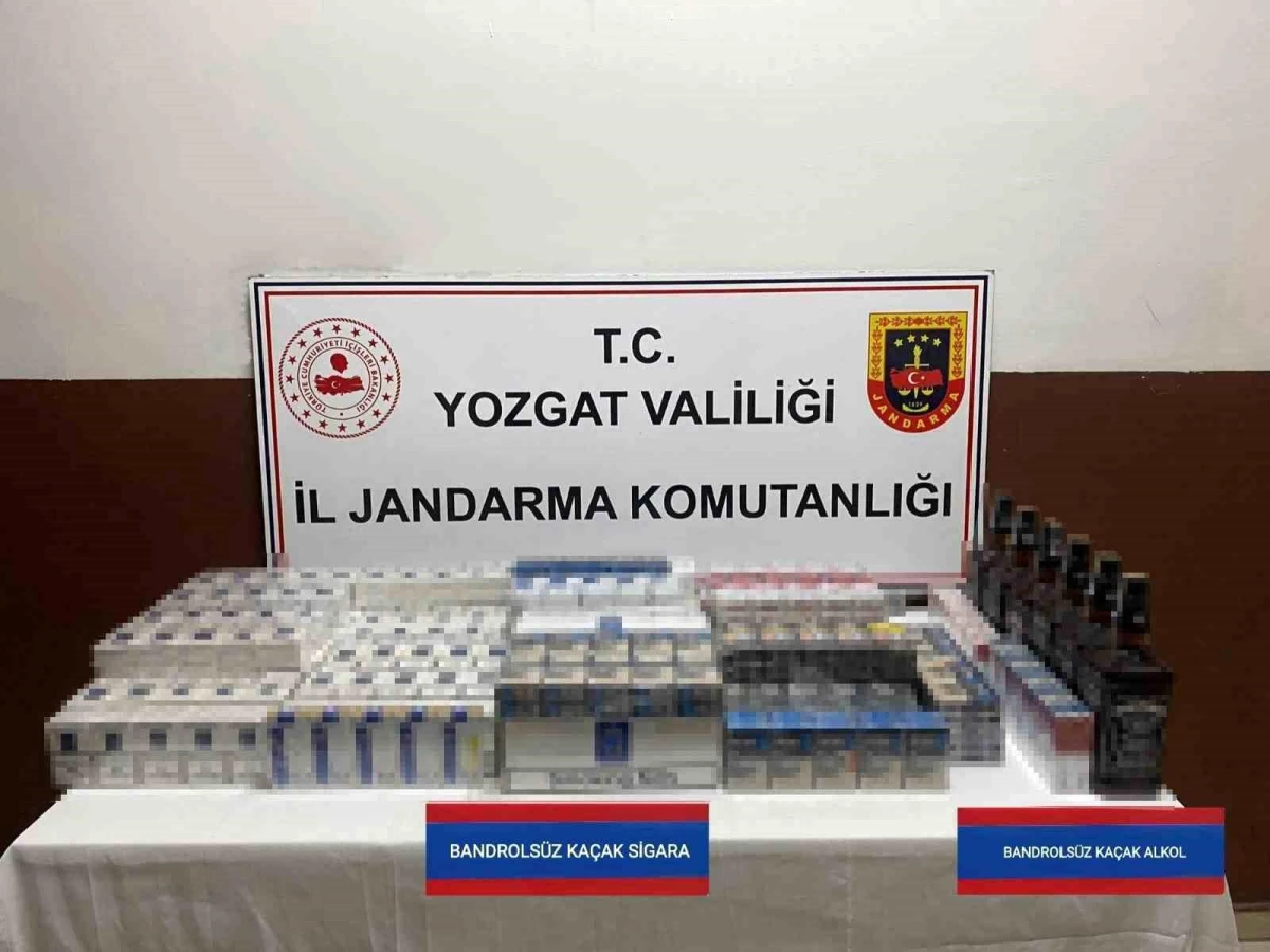 Yozgat\'ta Kaçak Sigara ve Alkol Ele Geçirildi, Bir Kişi Gözaltına Alındı