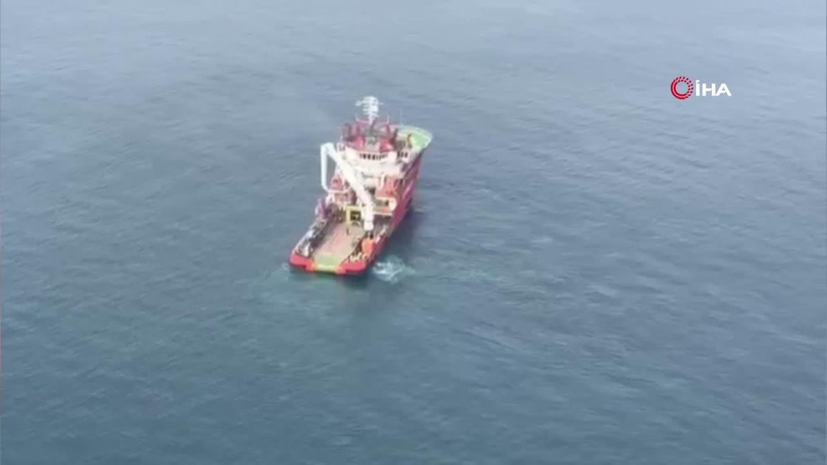 Batan gemide arama çalışmaları havadan görüntülendi