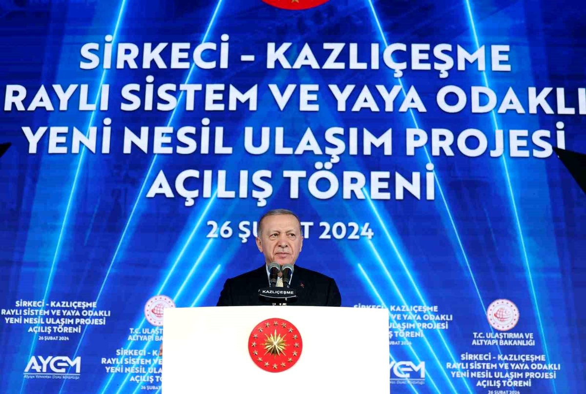 Cumhurbaşkanı Erdoğan: Sirkeci-Kazlıçeşme Hattı İstanbul\'un ulaşımına nefes aldıracak