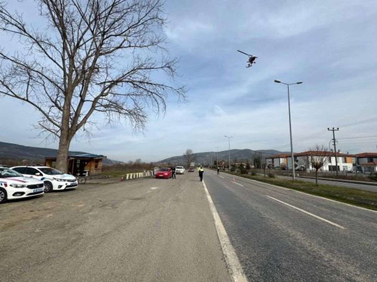 Zonguldak\'ta Jandarma Ekiplerine Havadan Destek