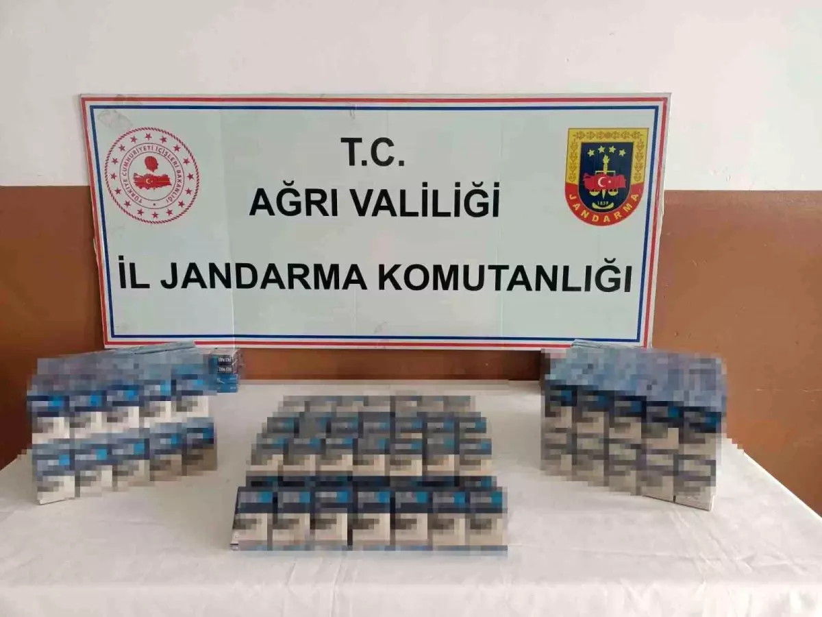 Ağrı\'da Yapılan Yol Kontrolünde 950 Paket Kaçak Sigara Ele Geçirildi