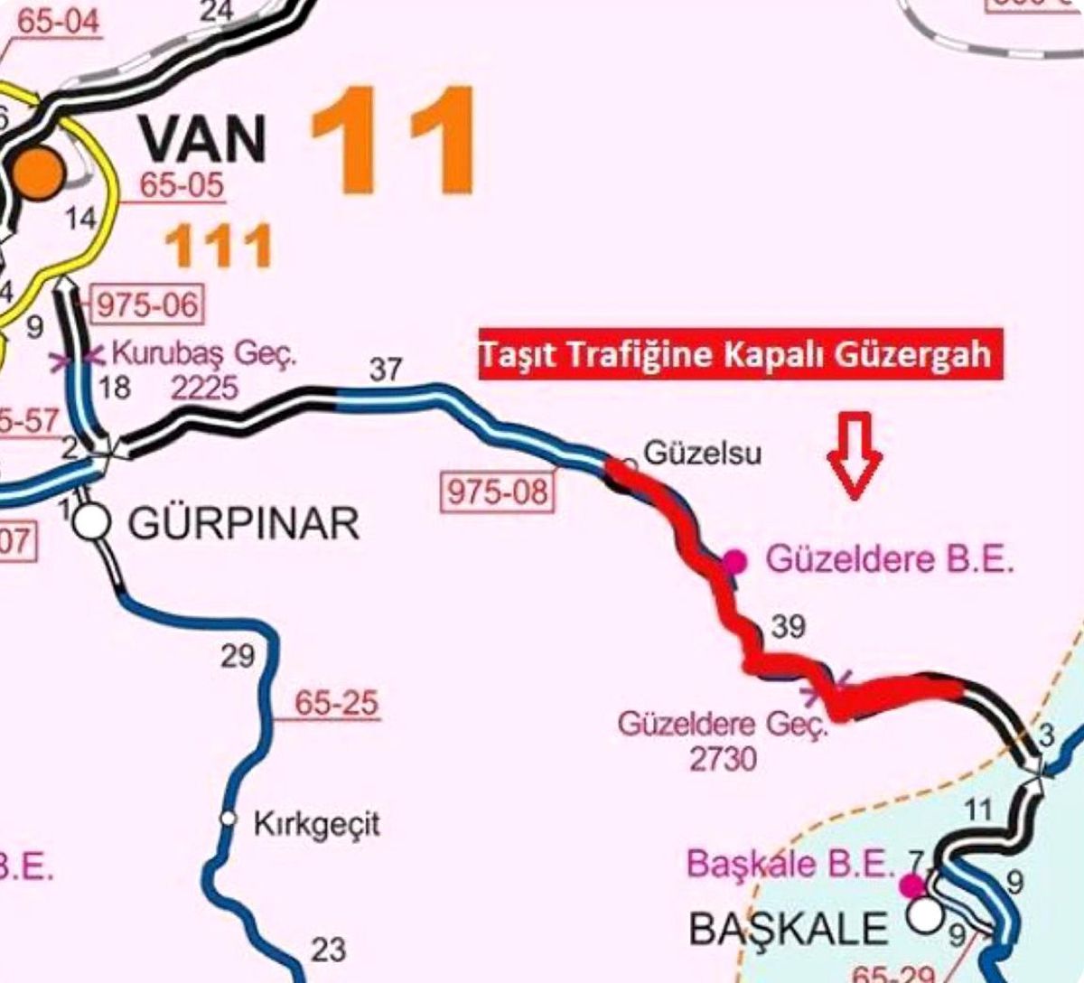 Van-Hakkari karayolu çığ riski nedeniyle ulaşıma kapatıldı