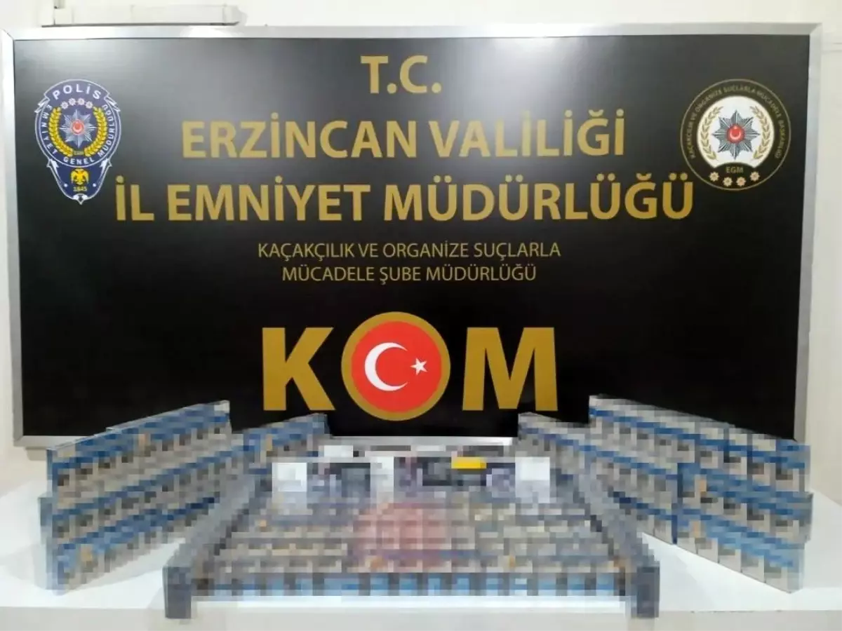 Erzincan\'da yapılan aramalarda 400 paket kaçak sigara ele geçirildi