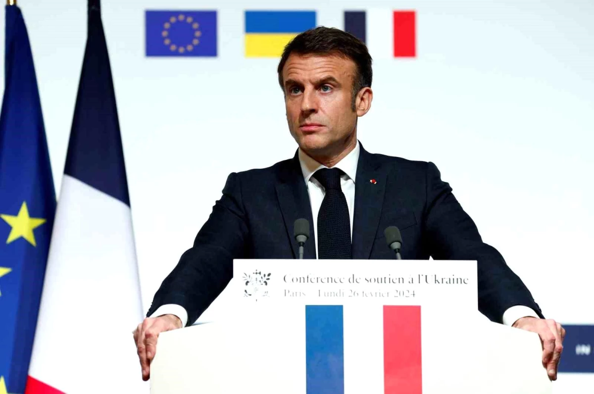 Macron: Batılı ülkeler arasında Ukrayna\'ya asker gönderilmesi konusunda fikir birliği yok