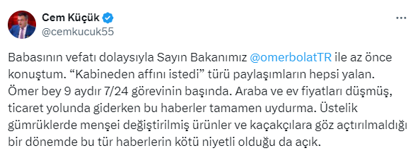 Ankara kulisleri yangın yeri! Ticaret Bakanı Ömer Bolat'ın görevden affını istediği öne sürüldü