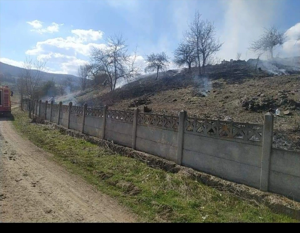 Bolu Yeniçağa\'da çıkan anız yangını itfaiye ekiplerince söndürüldü