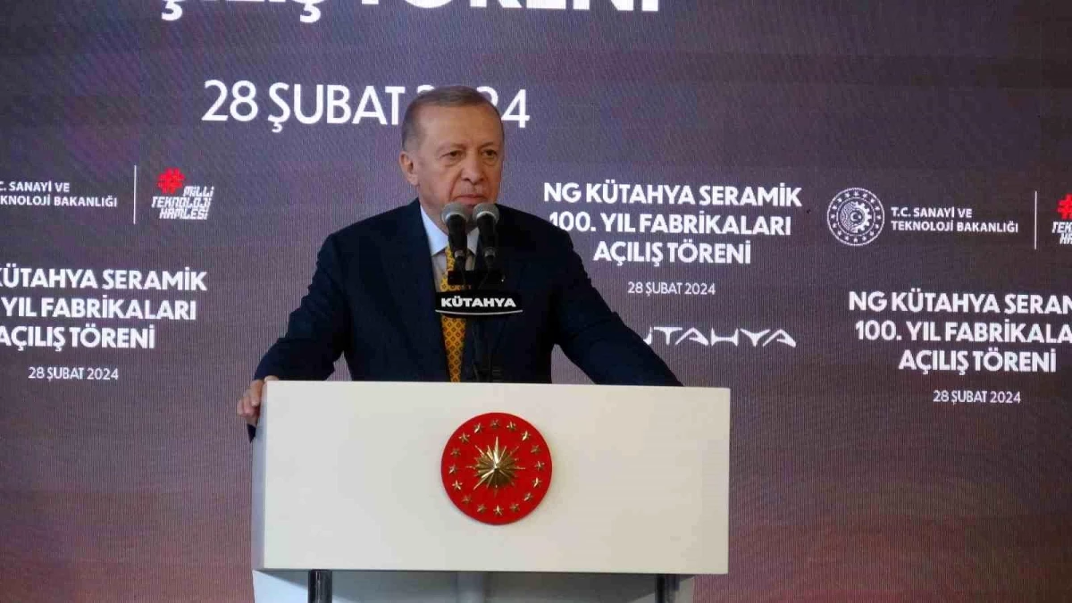 Cumhurbaşkanı Erdoğan, Kütahya\'da yeni fabrikaların açılışında konuştu