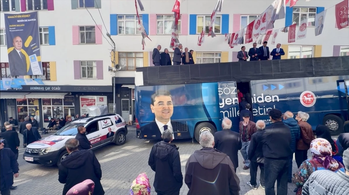 Demokrat Parti Genel Başkanı Gültekin Uysal, Şalpazarı\'nda aday tanıtım programına katıldı