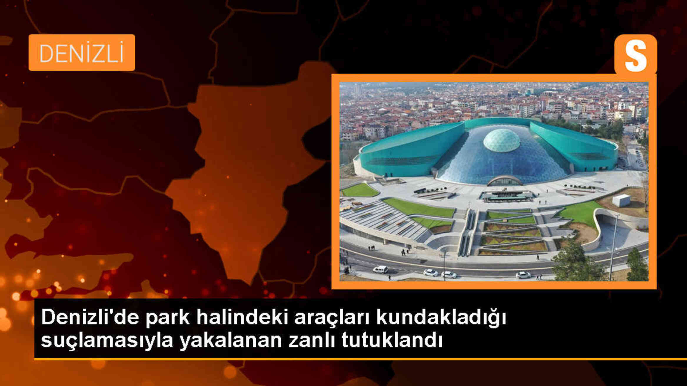 Denizli\'de park halindeki araçlar kundaklandı, şüpheli tutuklandı