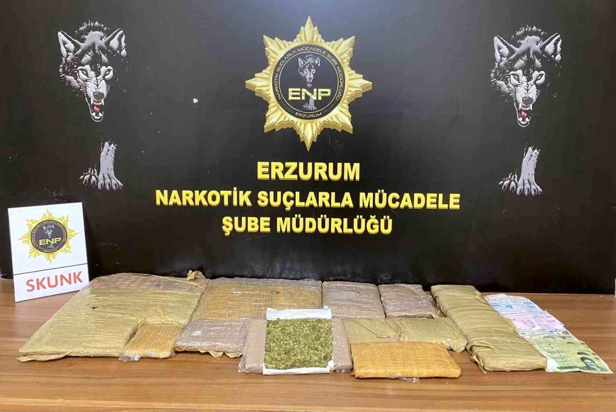Erzurum\'da 8 Kilogram Uyuşturucu Ele Geçirildi