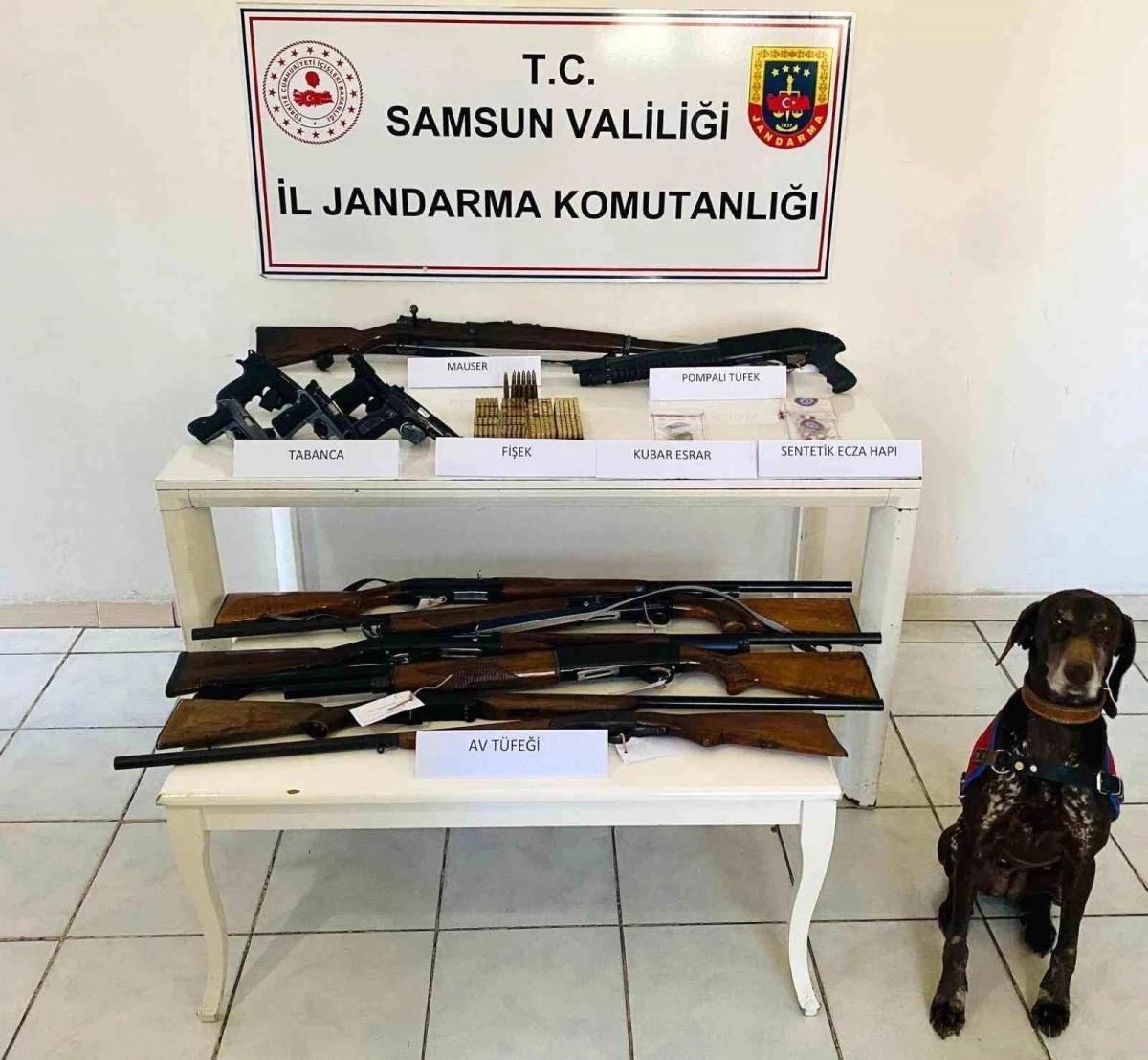 Samsun\'da Jandarma Operasyonu: Silah, Mühimmat ve Uyuşturucu Ele Geçirildi