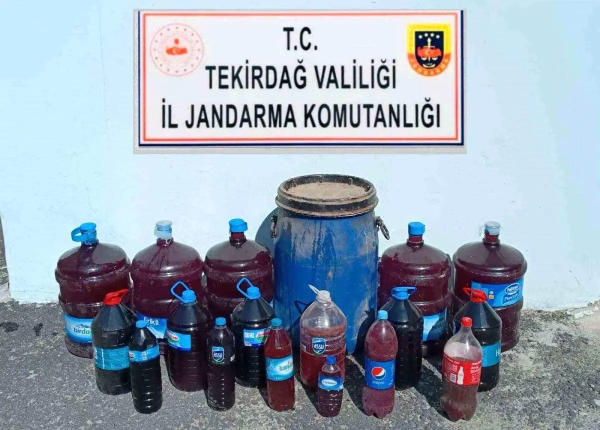 Tekirdağ\'da 200 litre kaçak içki ele geçirildi