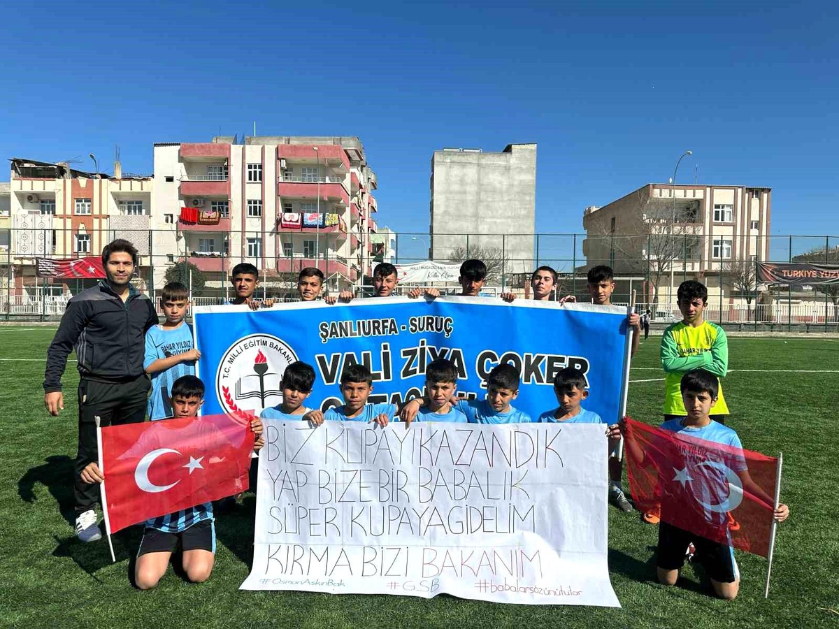 Şanlıurfa\'da okullar arası futbol turnuvası şampiyonu bilet istedi