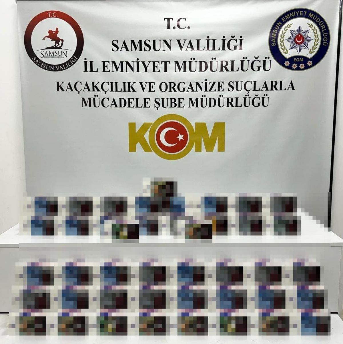 Samsun\'da 15 Bin Adet Sahte Bandrollü Boş Makaron Ele Geçirildi