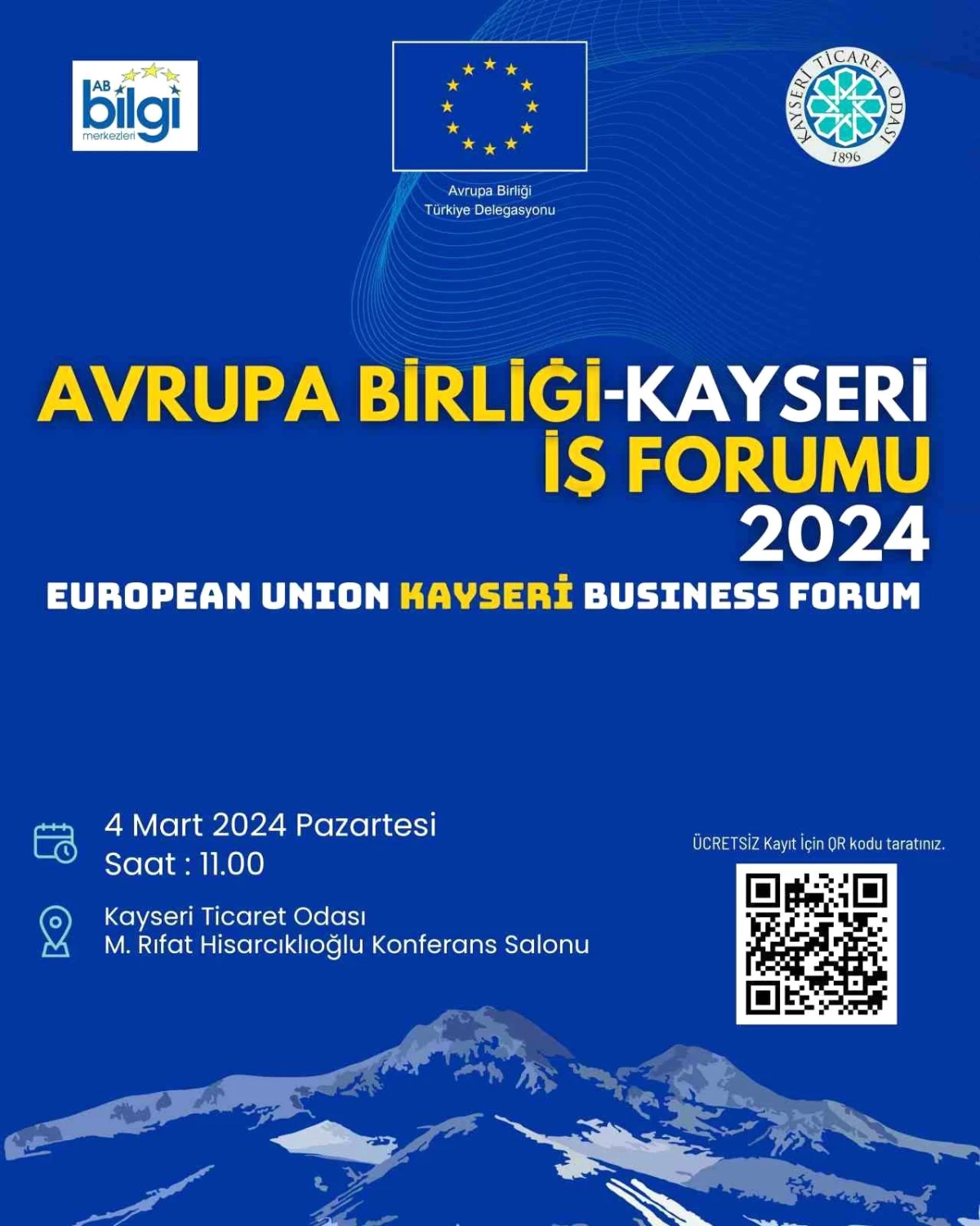 Kayseri Ticaret Odası, Avrupa Birliği Kayseri İş Forumu\'na ev sahipliği yapacak