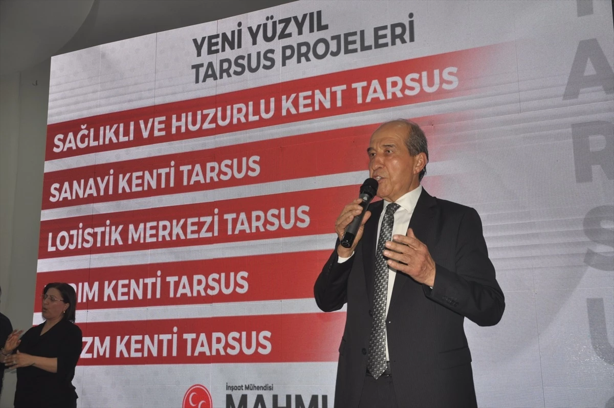Cumhur İttifakı\'nın Tarsus Belediye Başkan adayı Mahmut Tat, projelerini tanıttı