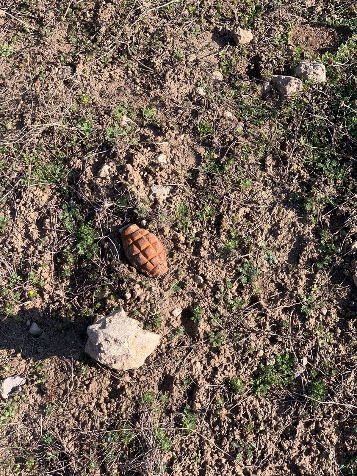 Afyonkarahisar\'da Tarlada Bulunan El Bombası İmha Edildi
