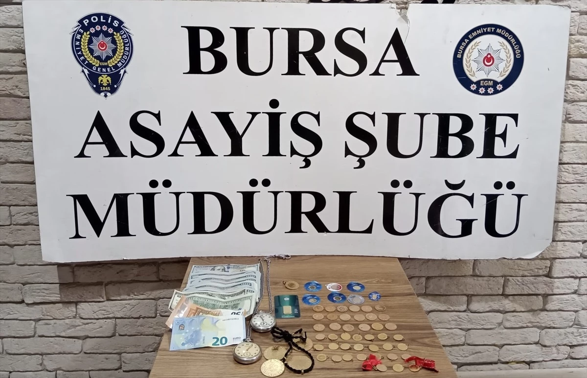 Bursa\'da 650 bin liralık ziynet eşyası ve döviz çalınmasına ilişkin şüpheli tutuklandı