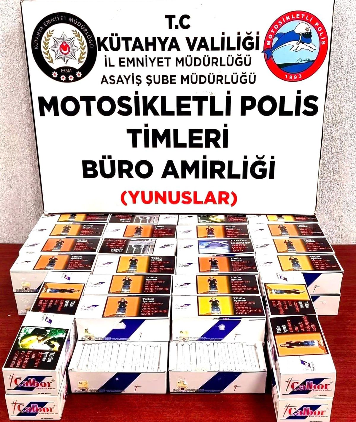 Kütahya\'da Motosikletli Polis Timlerince Makaron Sigara Operasyonu