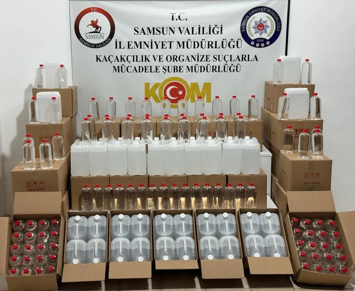 Samsun\'da Sahte ve Kaçak İçki Operasyonu: İki Kişi Gözaltına Alındı