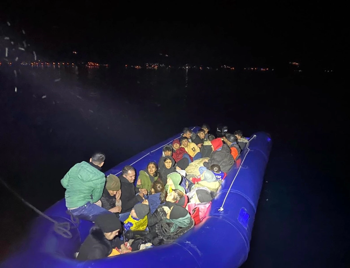 Çanakkale\'de 14\'ü çocuk, 31 kaçak göçmen yakalandı