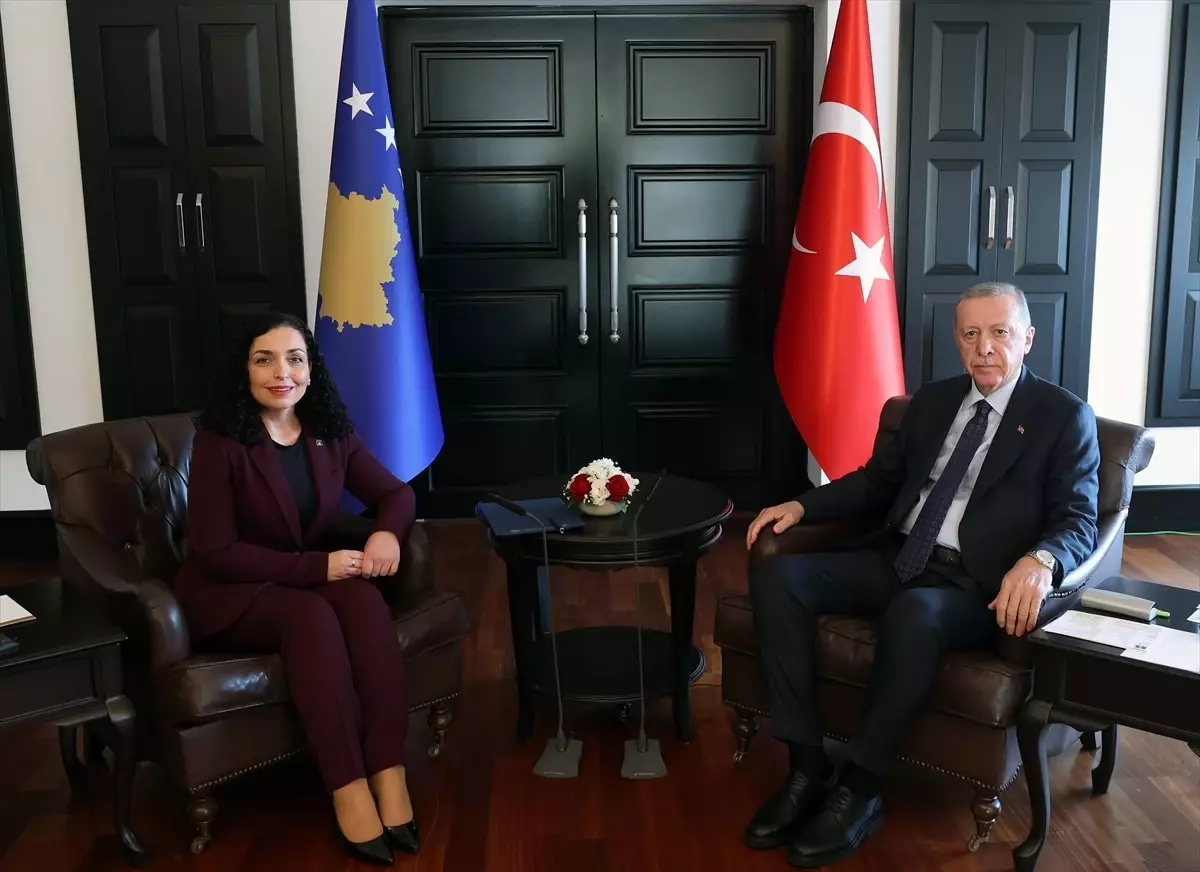 Cumhurbaşkanı Erdoğan, Kosova Cumhurbaşkanı Osmani ile görüştü