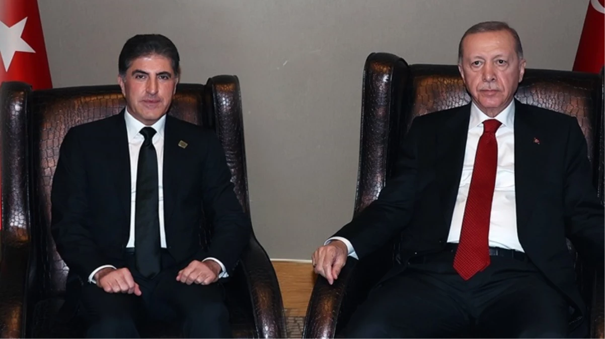 Neçirvan Barzani ile görüşen Erdoğan\'dan bölge ülkelerini kalkındıracak projeye tam destek