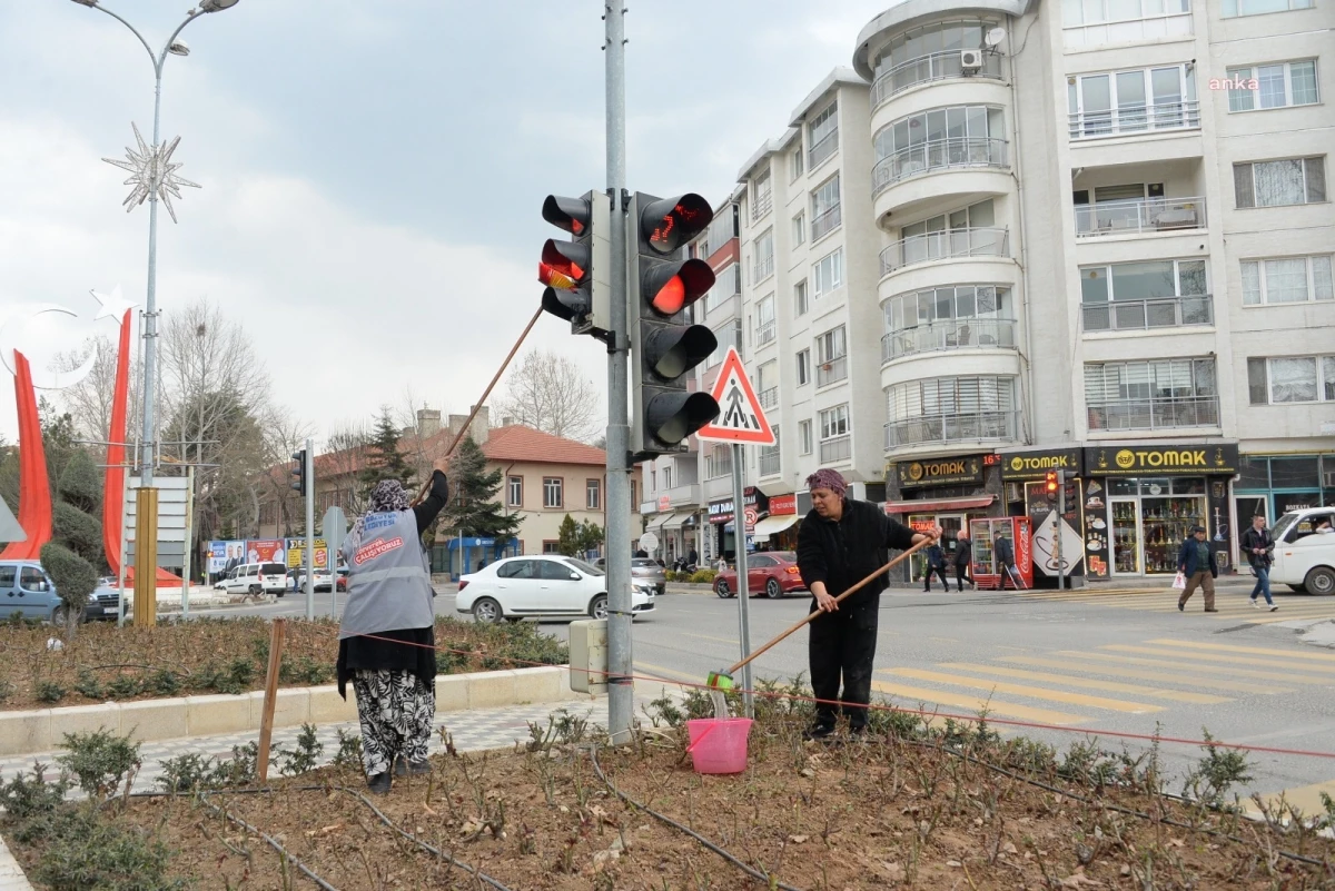 Bozüyük Belediyesi Trafik Işıklarını Temizliyor