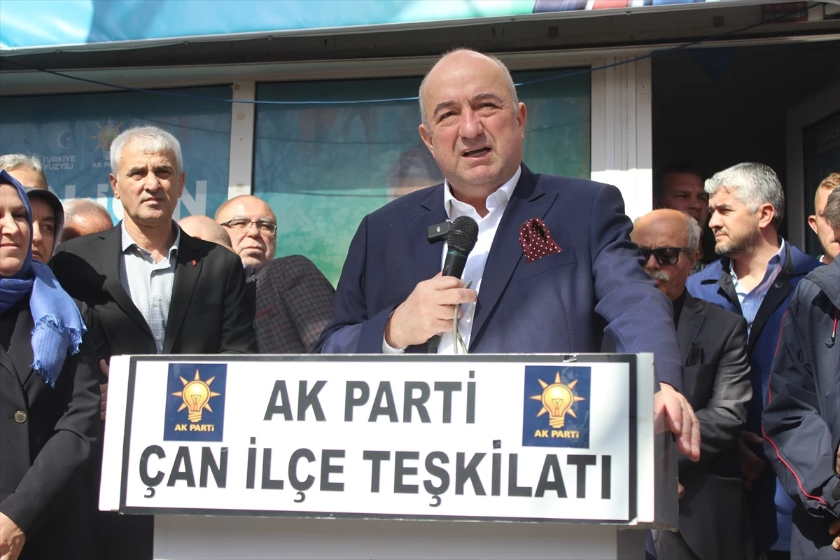 AK Parti Çanakkale Milletvekili Ayhan Gider, AK Parti Çan Seçim Koordinasyon Merkezi\'ni açtı