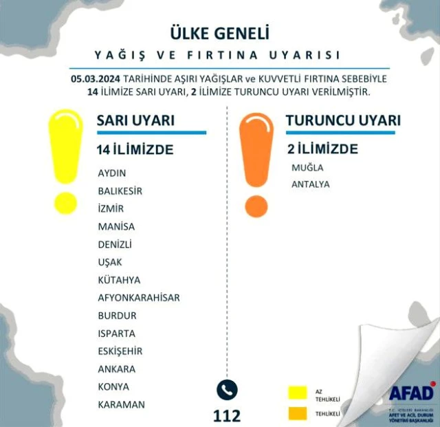 İçişleri Bakanı Yerlikaya, yağışlar ve fırtına için uyarılarda bulundu