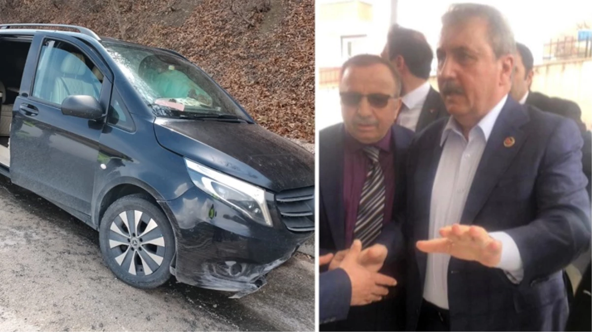 BBP lideri Mustafa Destici\'nin makam aracı kaza yaptı: 4 yaralı