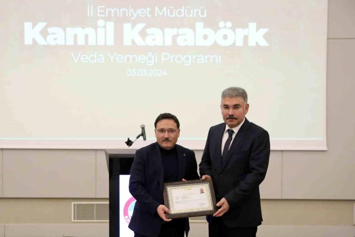 Mersin İl Emniyet Müdürü Kamil Karabörk için veda programı düzenlendi