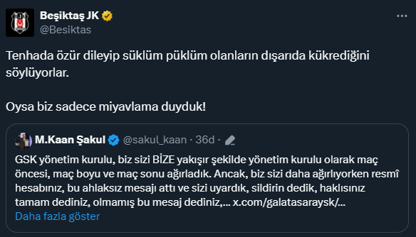 Paylaşım krizi giderek büyüyor! Beşiktaş'tan Galatasaray'a gözdağı