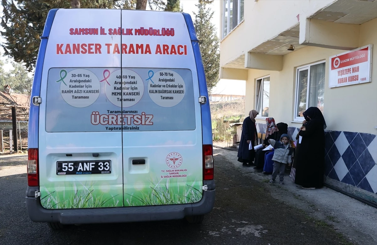Samsun\'da kırsal mahallelere mobil kanser tarama aracıyla hizmet