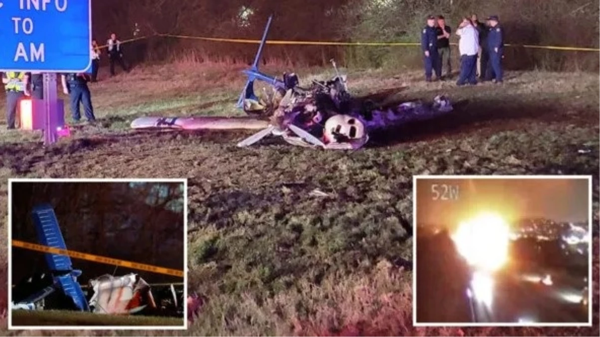ABD\'de tek motorlu uçak otoyola çakıldı: 5 kişi hayatını kaybetti