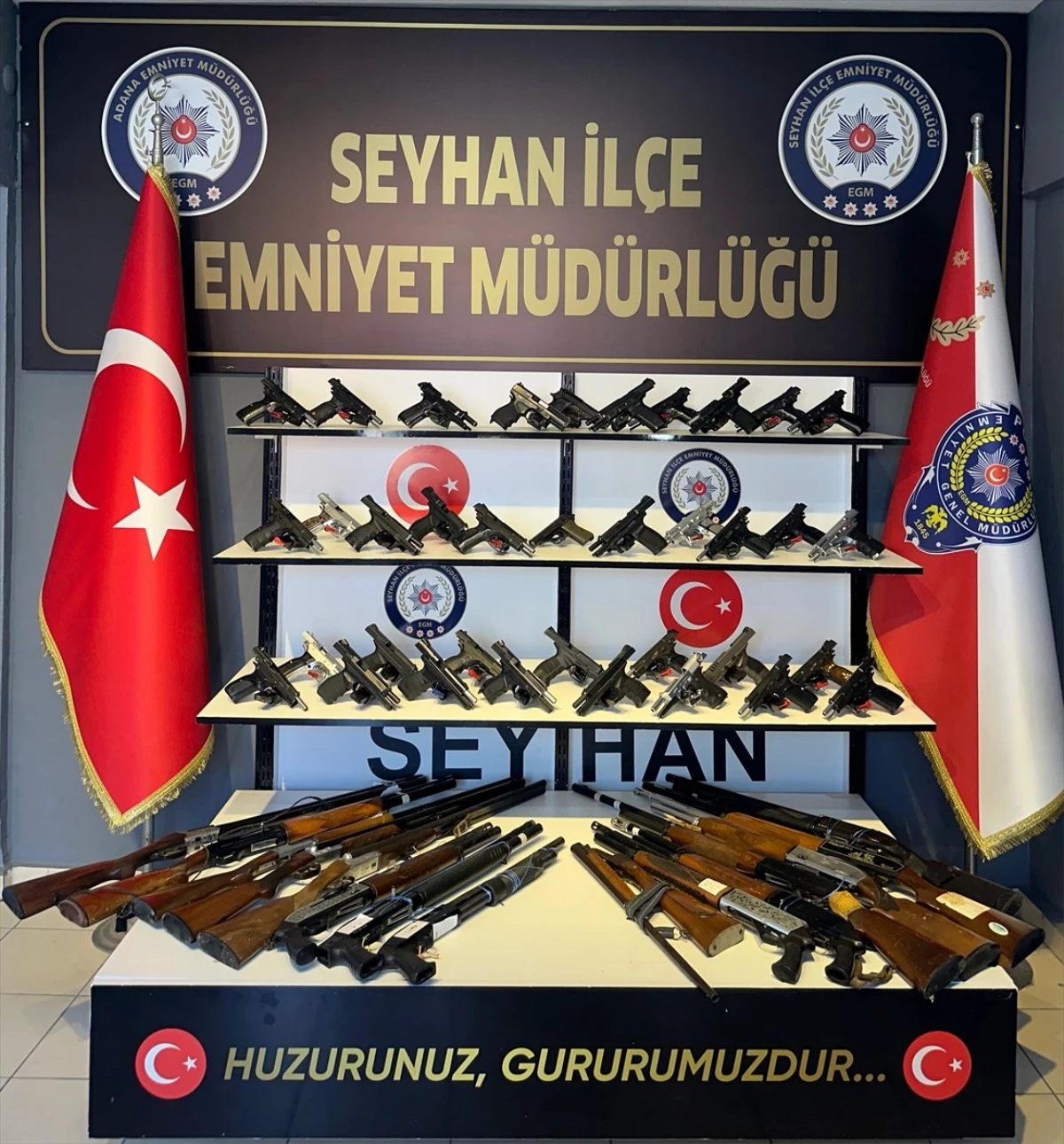 Adana\'da operasyonda 55 ruhsatsız silah ele geçirildi
