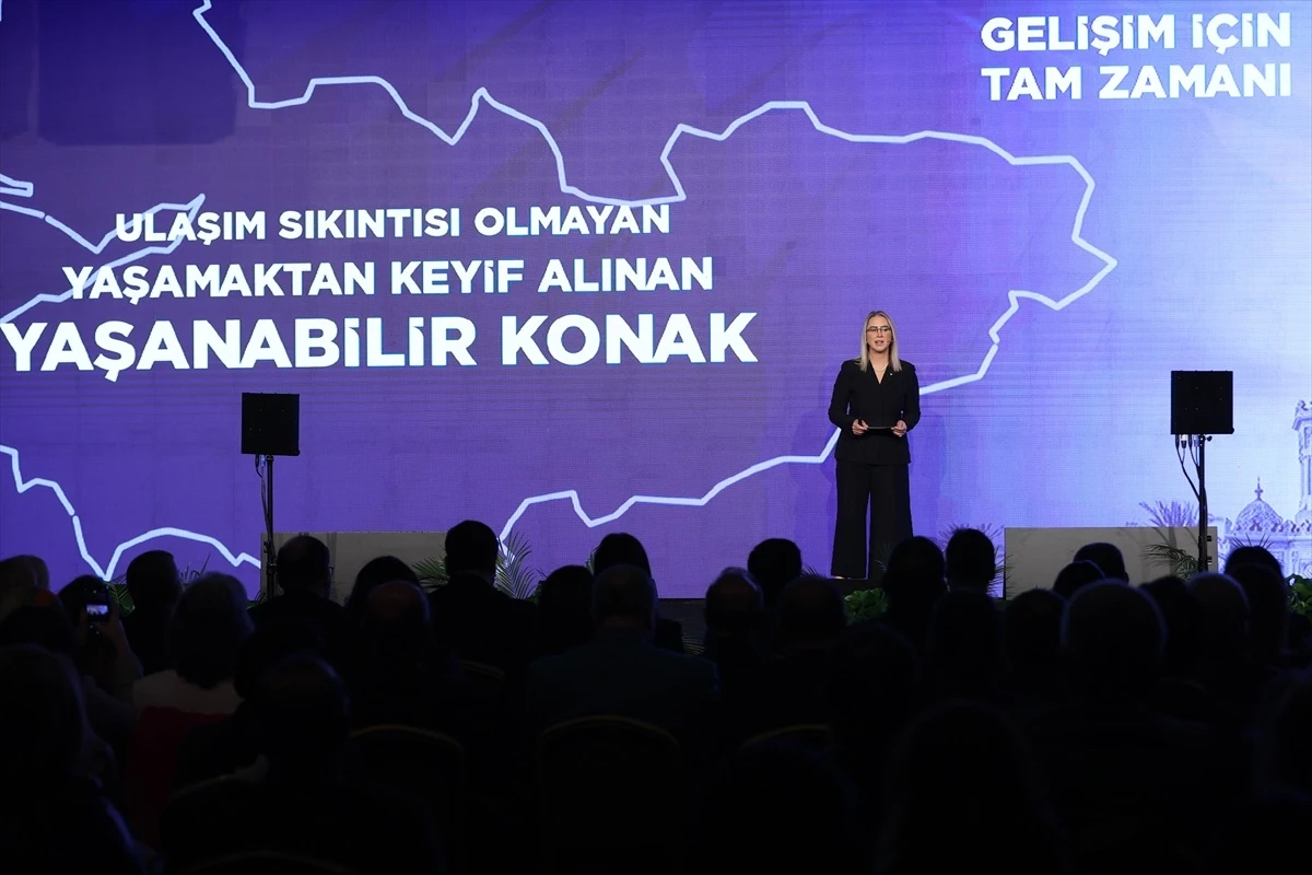 İzmir\'de AK Parti Konak Belediye Başkan adayı Ceyda Bölünmez Çankırı, Konak\'ın ticaret merkezi olma kimliğini geliştirecek projelerini tanıttı