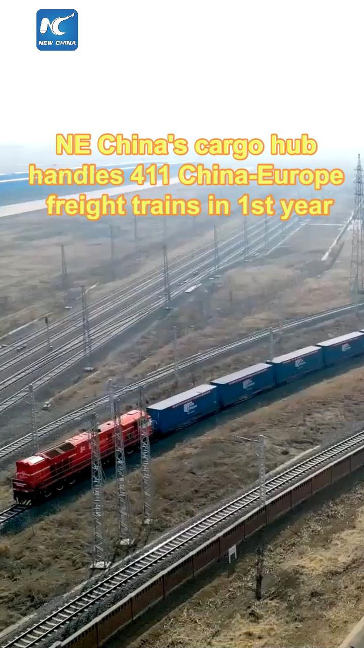 Çin\'in Shenyang kentindeki kargo merkezi, 411 Çin-Avrupa yük trenine hizmet verdi