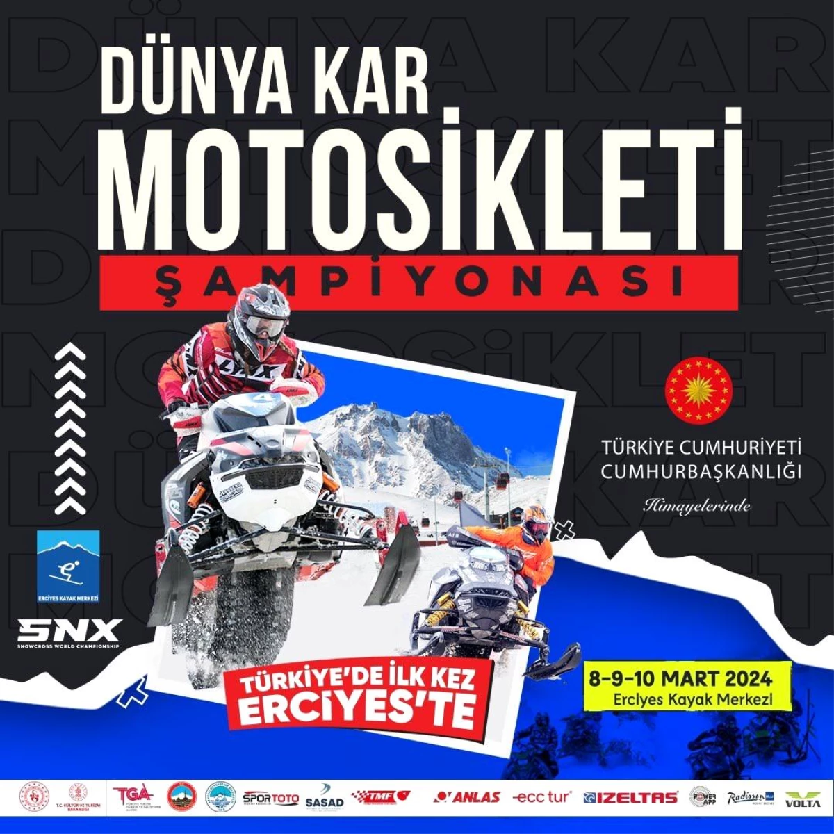 Erciyes Kayak Merkezi Dünya Kar Motosikleti Şampiyonası\'na ev sahipliği yapacak