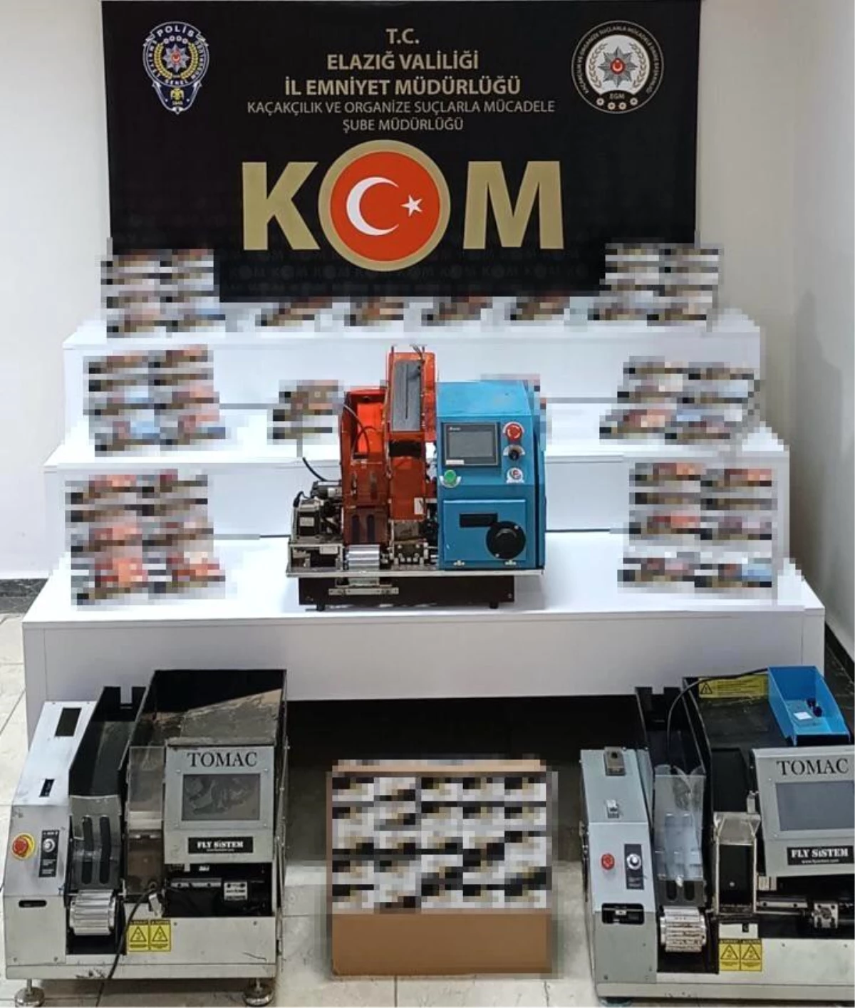 Elazığ\'da Kaçak Tütün Operasyonu: Binlerce Makaron ve Tütün Doldurma Makinesi Ele Geçirildi
