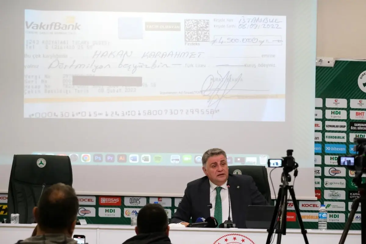 Giresunspor Başkanı Nahid Yamak\'tan eski Başkan Karaahmet\'e yönelik suçlamalar