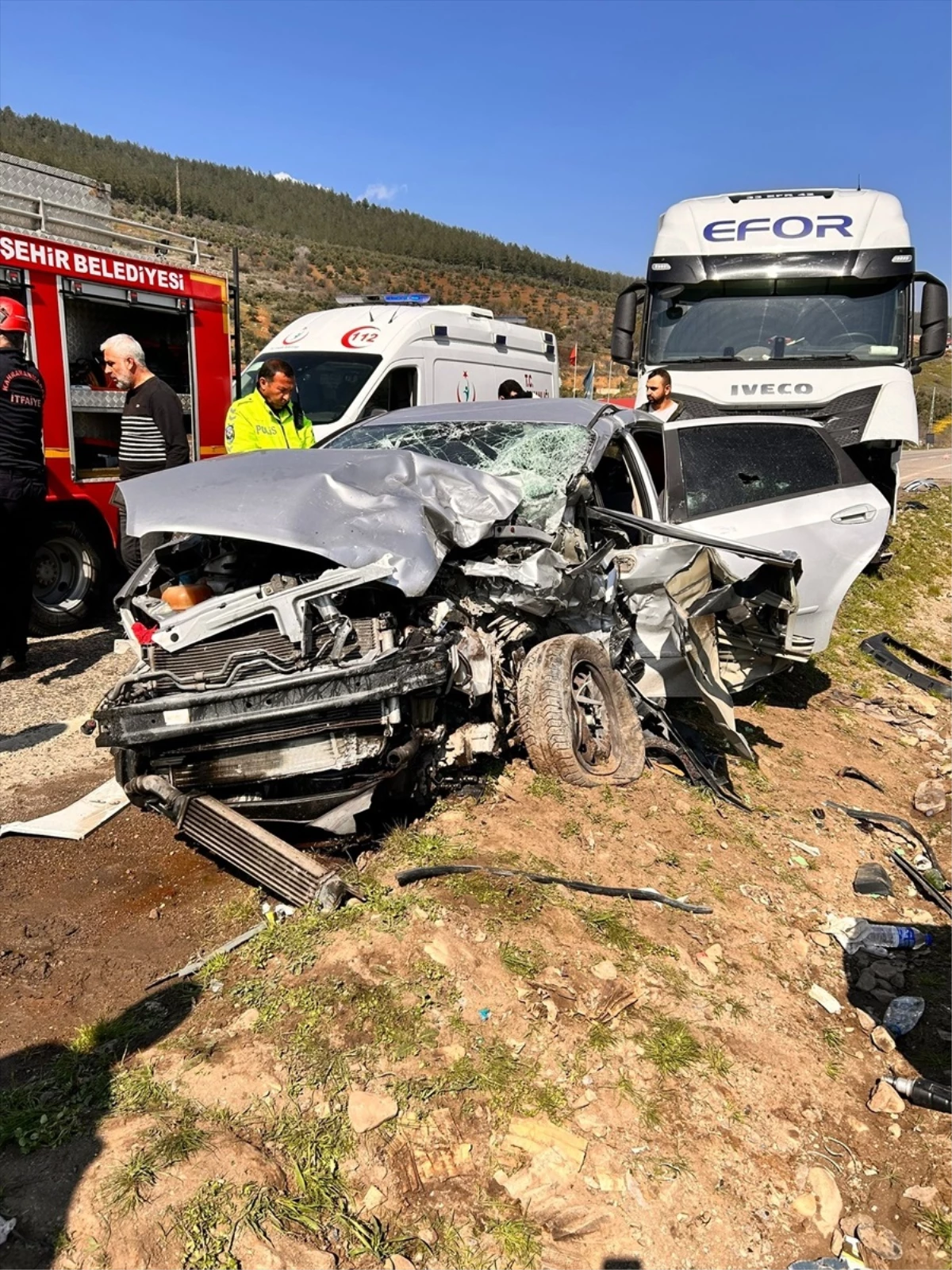 Kahramanmaraş\'ta tırla otomobilin çarpışması sonucu 1 kişi öldü