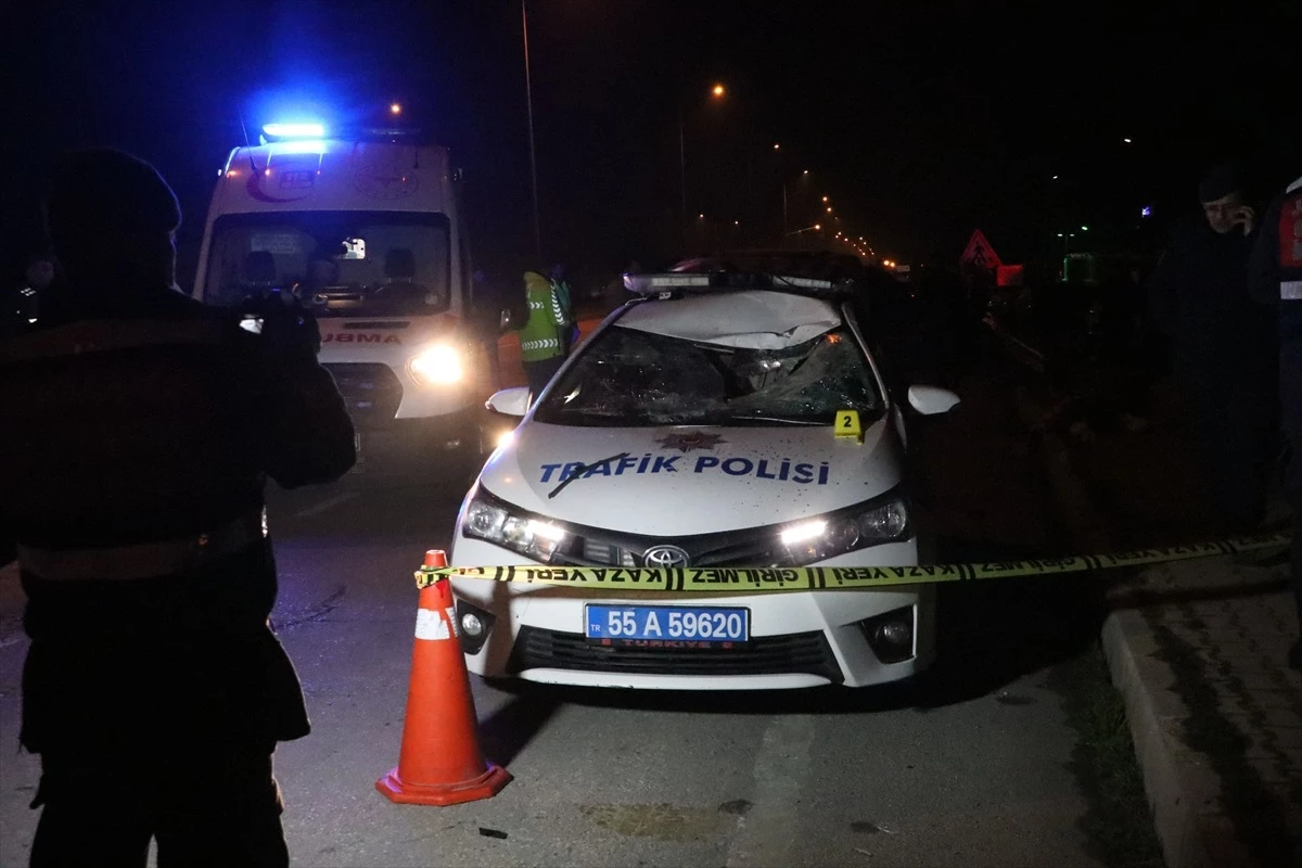 Samsun\'da kaza sonrası kaçan sürücü polis memurunu çarptı, şehit oldu