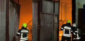 Tarsus'ta galvaniz kaplama tesisinde yangın çıktı