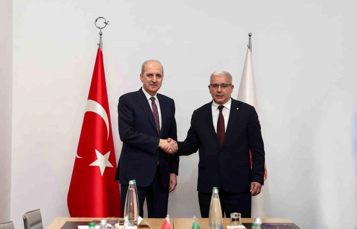 TBMM Başkanı Numan Kurtulmuş, Cezayir Ulusal Halk Meclisi Başkanı İbrahim Boughali ile görüştü