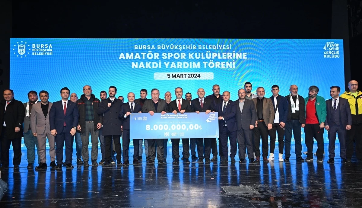 Bursa Büyükşehir Belediyesi, Amatör Spor Kulüplerine 8 Milyon TL Nakdi Yardım Yaptı