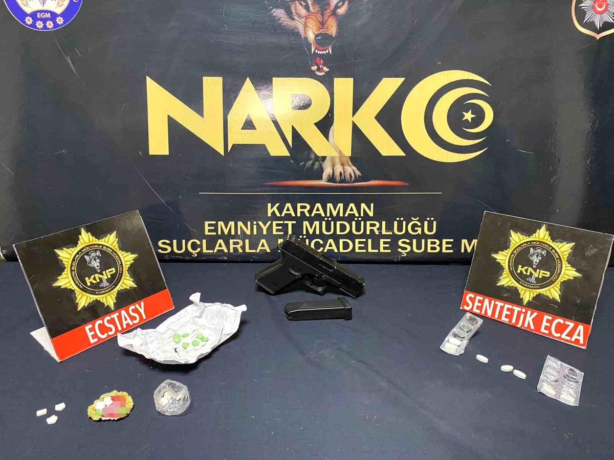 Karaman\'da uyuşturucu operasyonunda 2 şüpheli tutuklandı