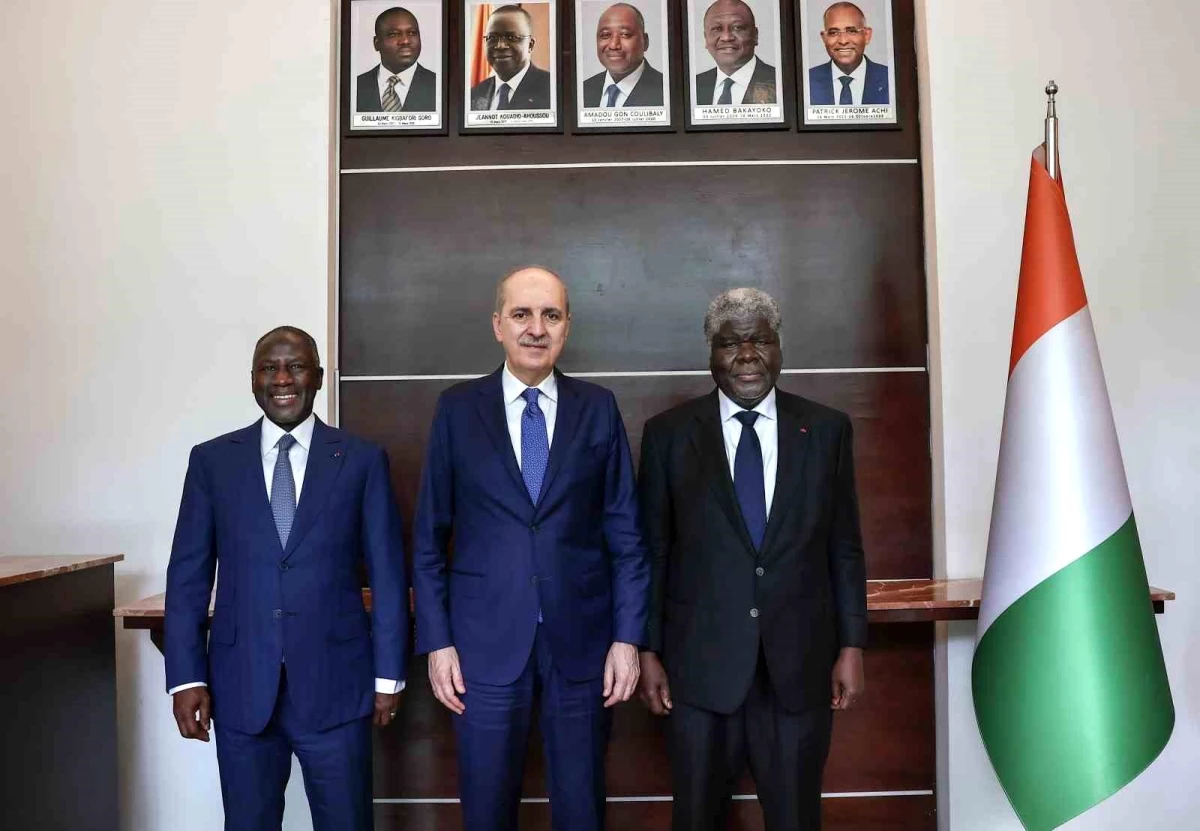 TBMM Başkanı Numan Kurtulmuş, Fildişi Sahili Başbakanı Robert Beugre Mambe ile görüştü