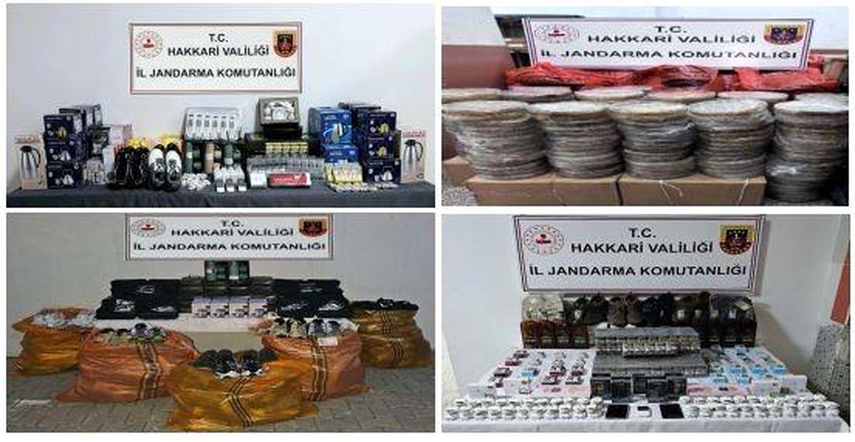 Hakkari\'de Jandarma Operasyonunda Çok Sayıda Kaçak Malzeme Ele Geçirildi