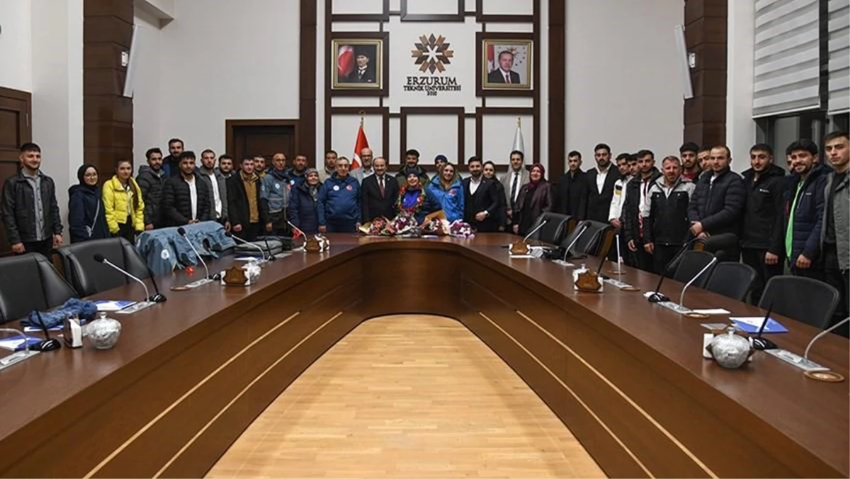 Erzurum Teknik Üniversitesi Otizmli Milli Sporcuları Karşıladı